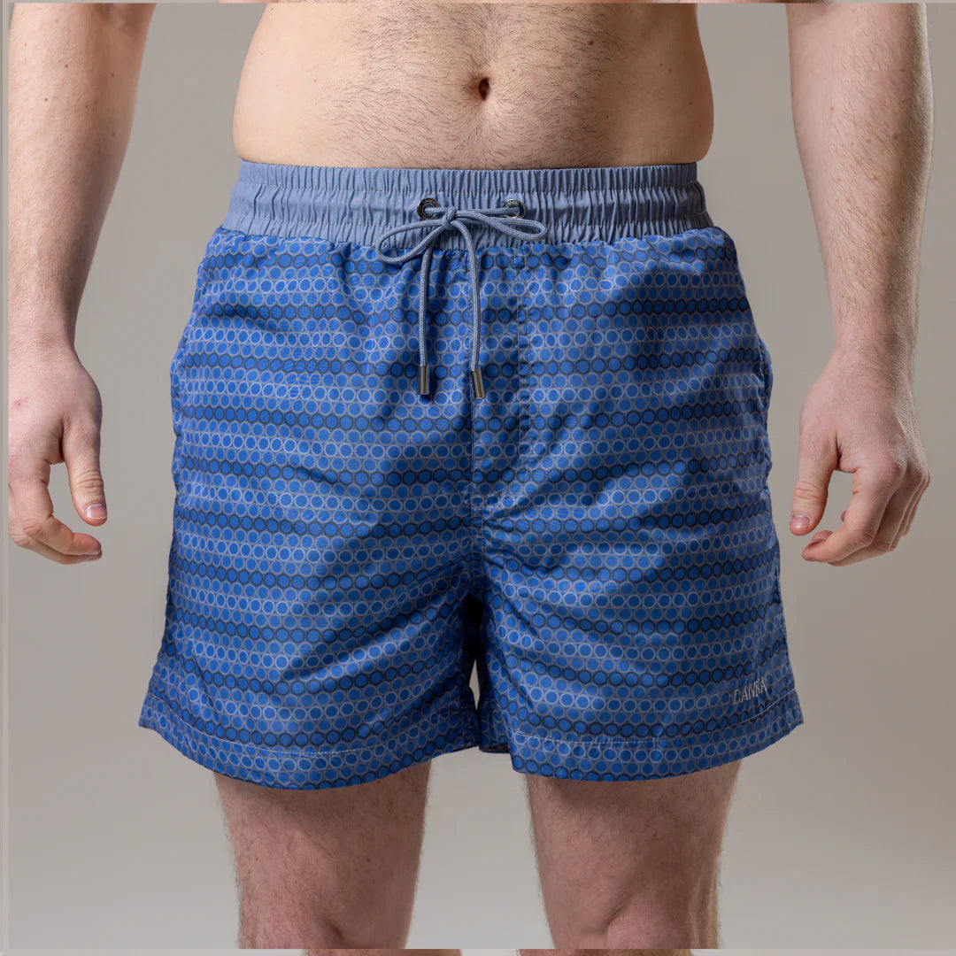 Lanka Circles Swim Shorts - Blue